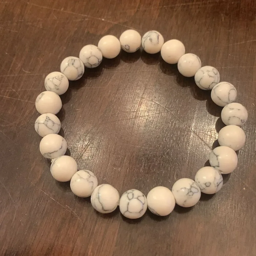 White Marble Stretch bracelet